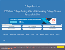 Tablet Screenshot of collegepassions.com